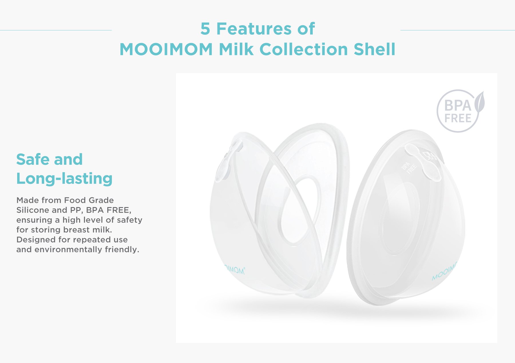 MOOIMOM New Breastmilk Collection Shell description image