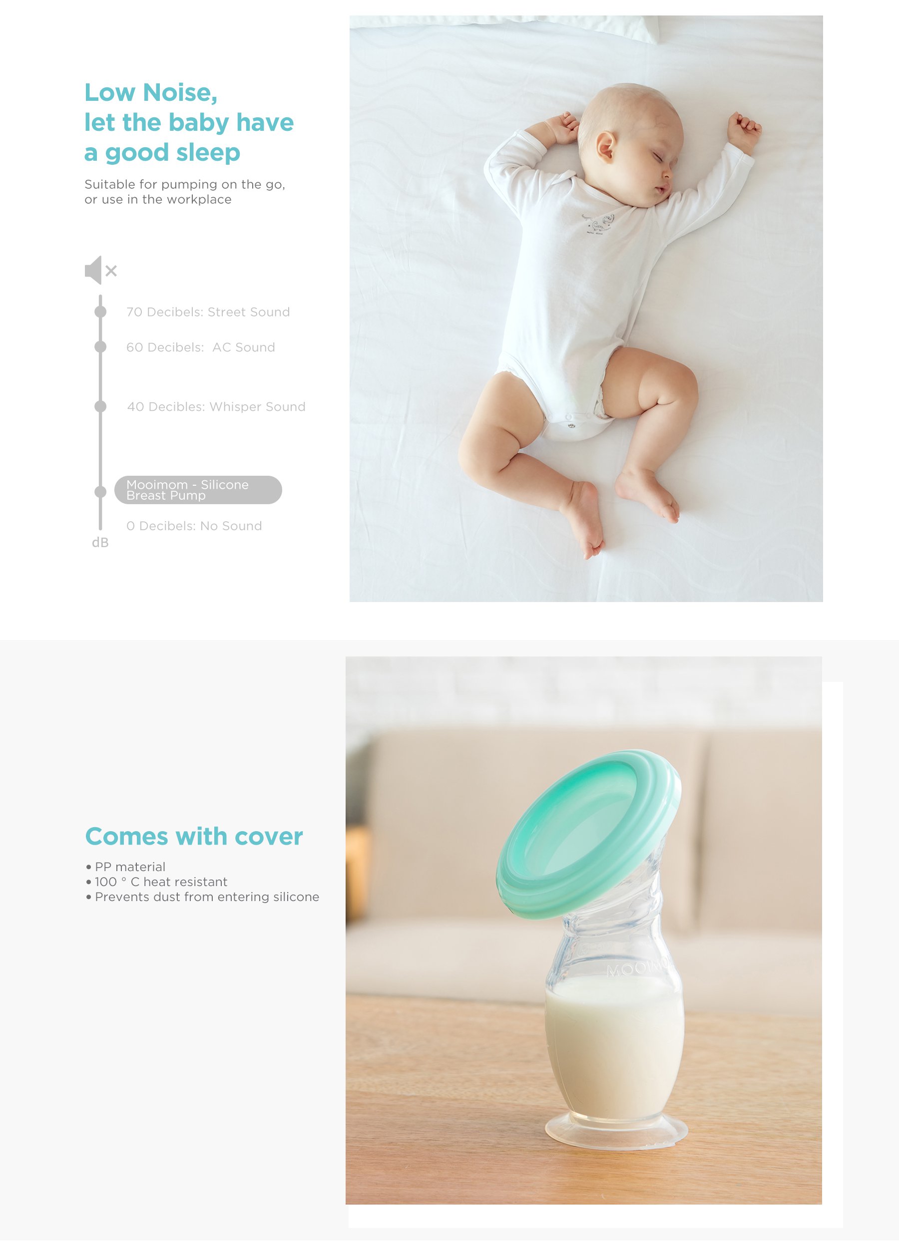 MOOIMOM Silicone Breast Pump Premium Pack description image
