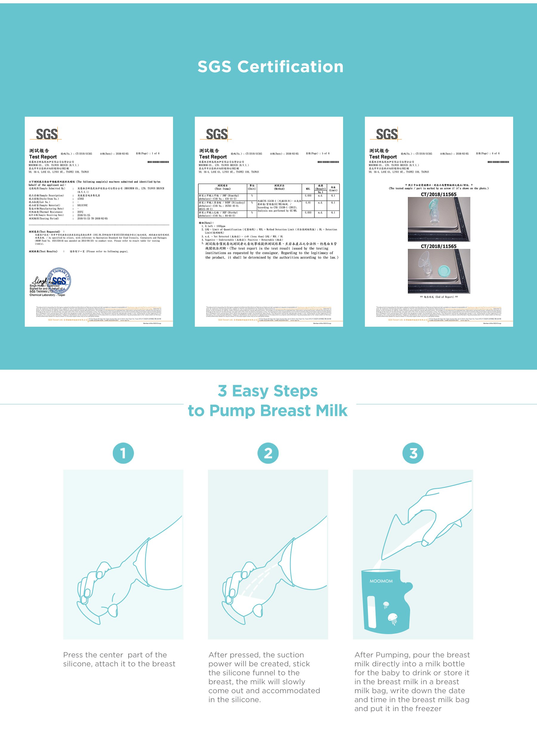 MOOIMOM Silicone Breast Pump Premium Pack description image