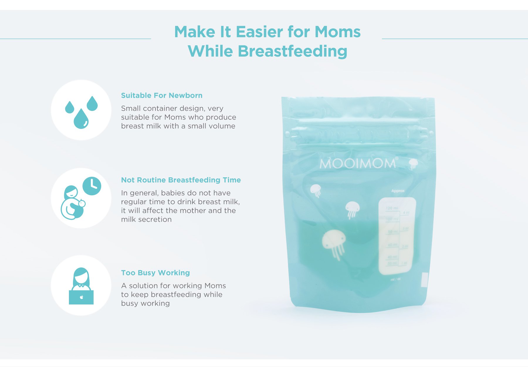 MOOIMOM Silicone Breast Pump Premium Pack description image