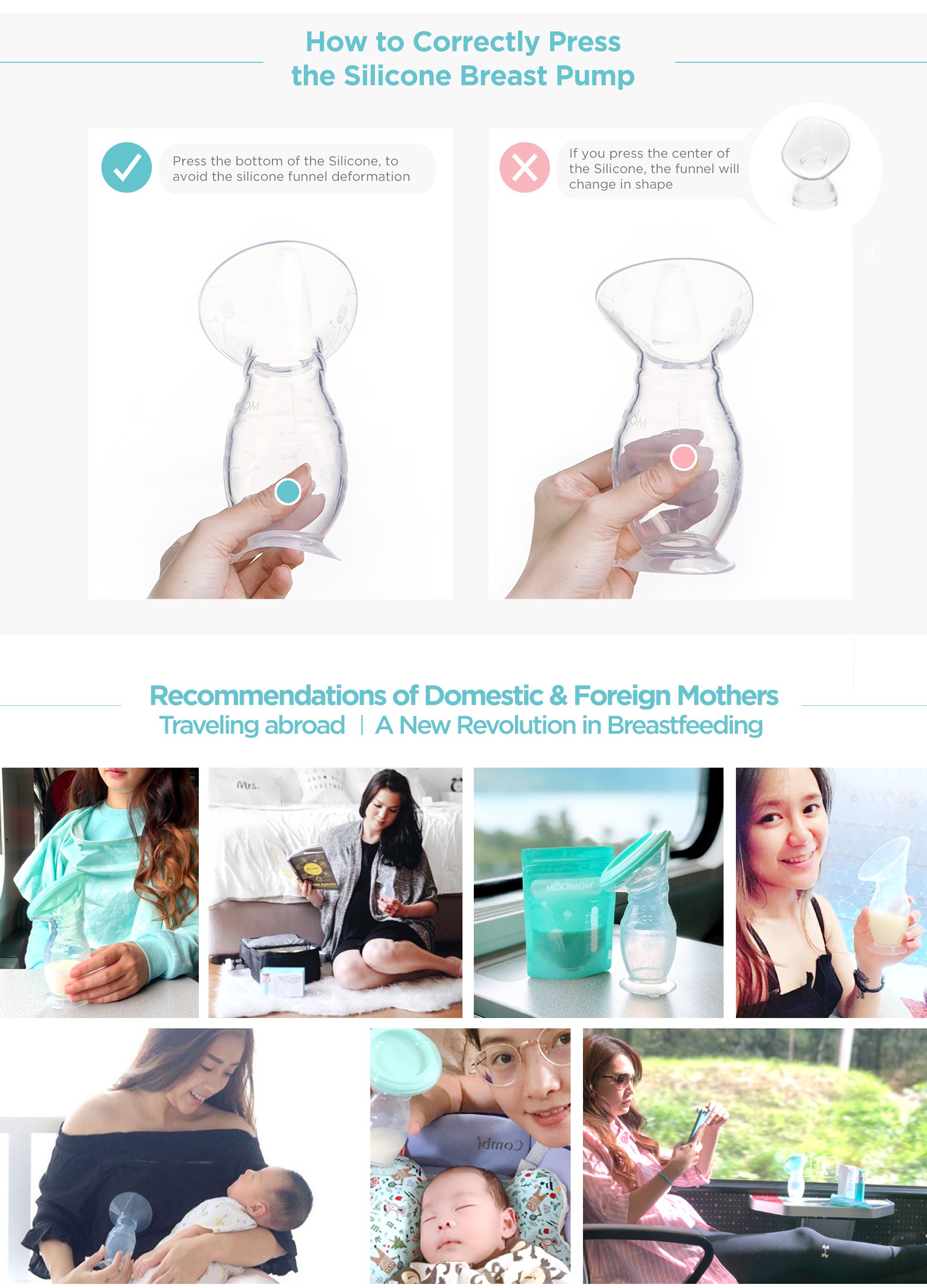 MOOIMOM Silicone Breast Pump Premium Pack description image