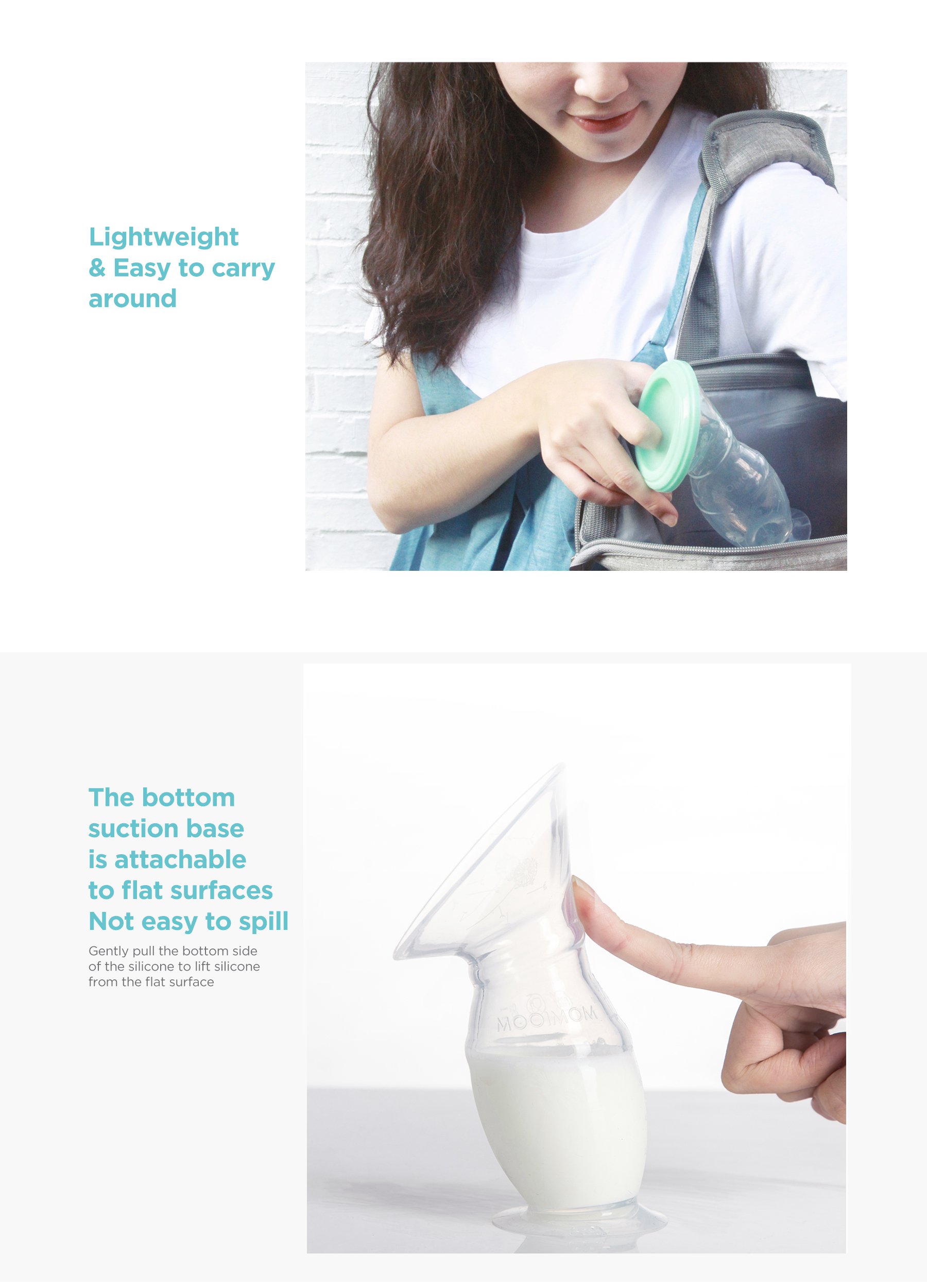 MOOIMOM Silicone Breast Pump Premium Pack description image