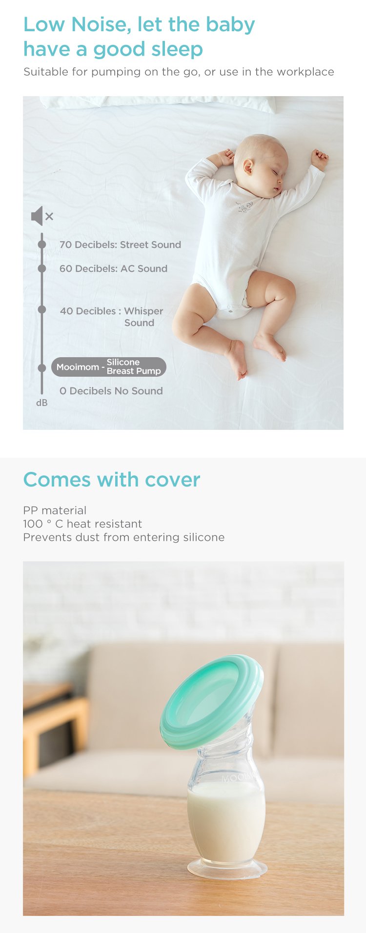 MOOIMOM Silicone Breast Pump Premium Pack description image