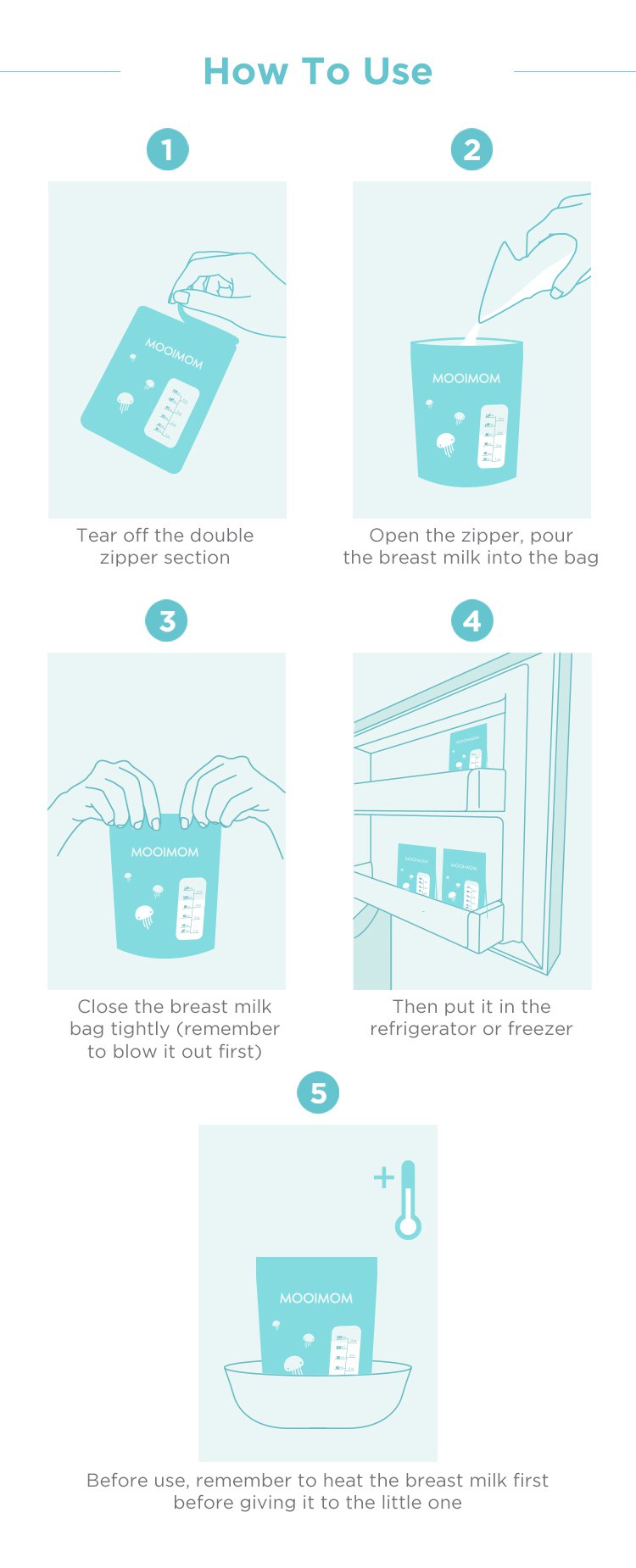 MOOIMOM Silicone Breast Pump Premium Pack description image