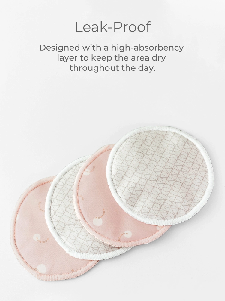 MOOIMOM Organic Bamboo Reusable Nursing Pads description image