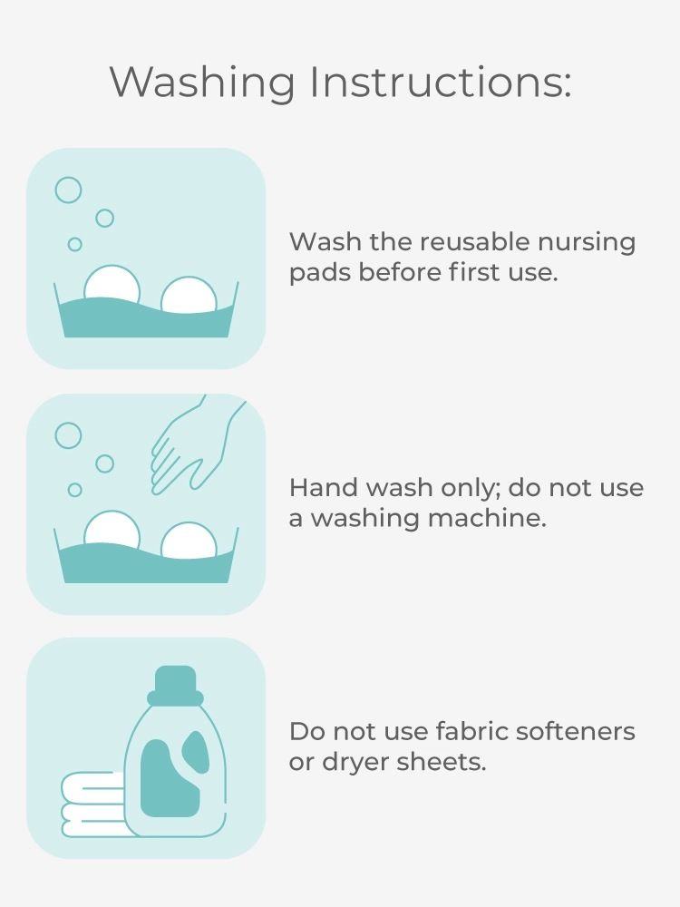 MOOIMOM Organic Bamboo Reusable Nursing Pads description image