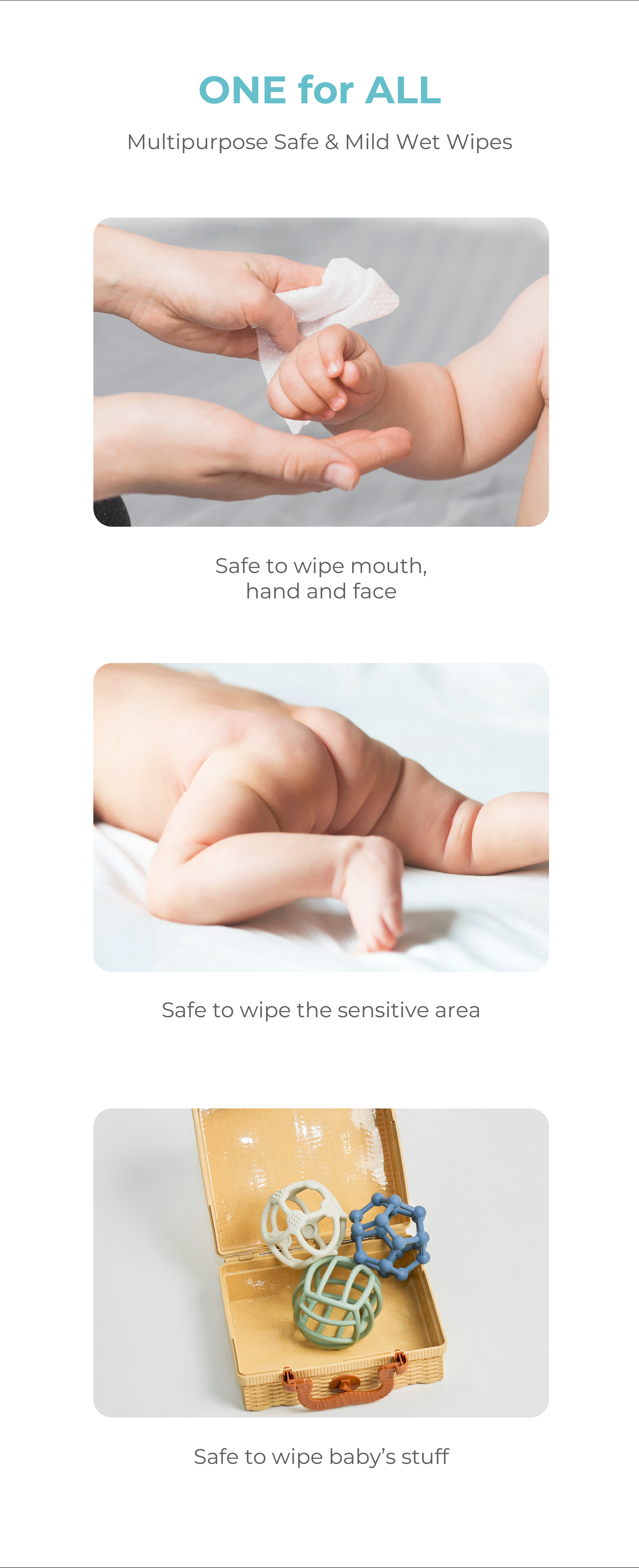 MOOIMOM Baby Wet Wipes with EDI Water (8pack) description image