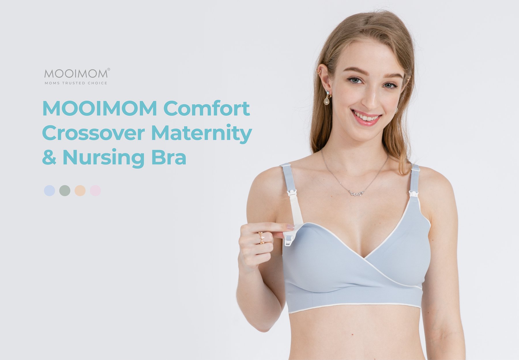MOOIMOM Comfort Crossover Maternity & Nursing Bra description image