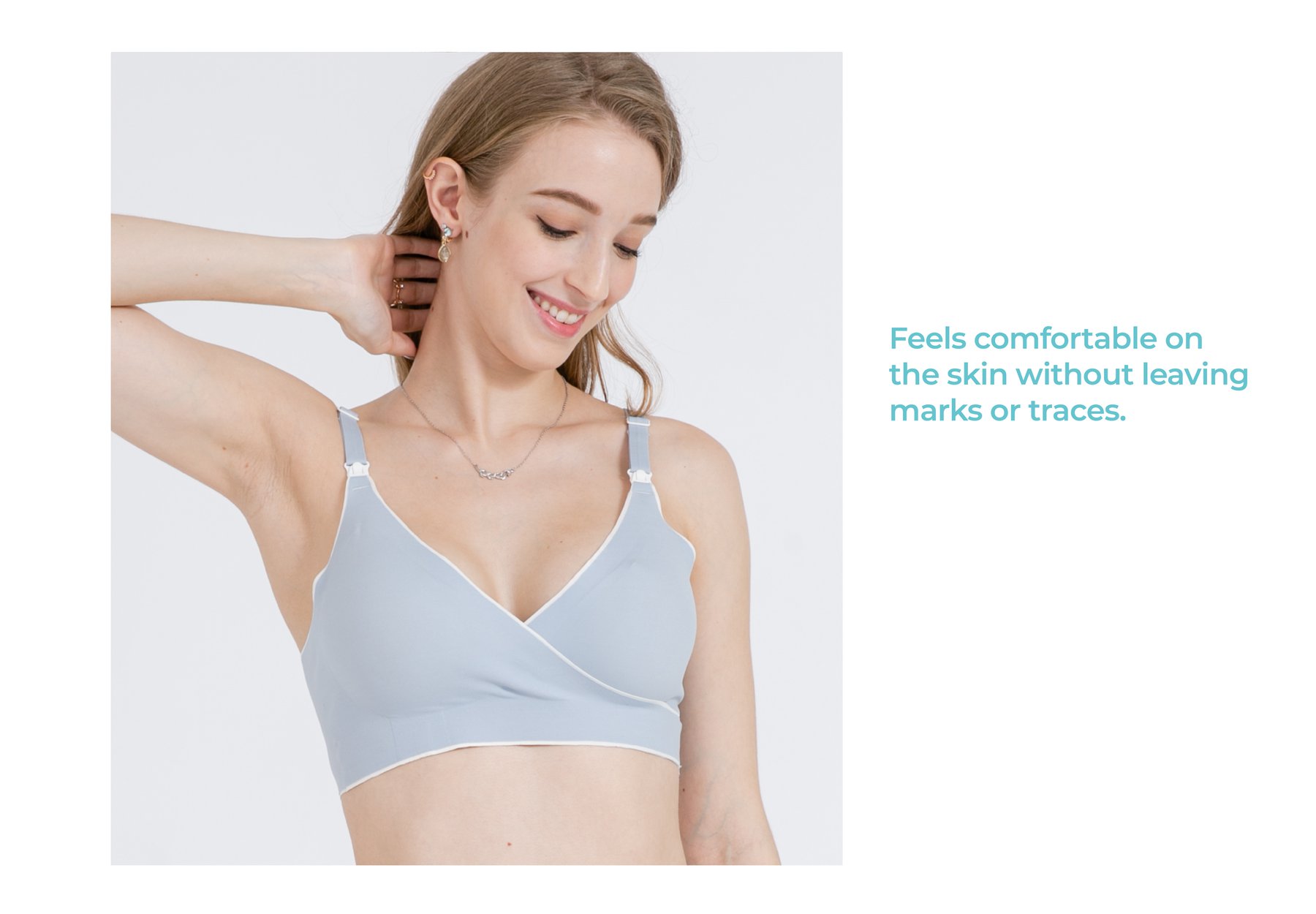 MOOIMOM Comfort Crossover Maternity & Nursing Bra description image