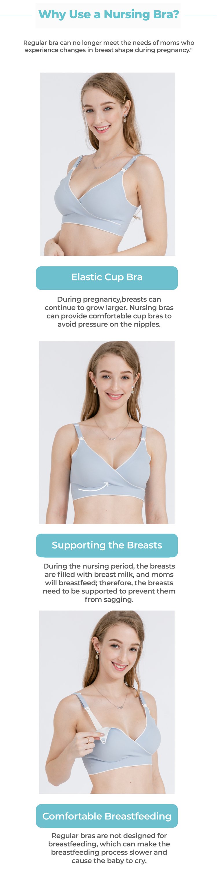 MOOIMOM Comfort Crossover Maternity & Nursing Bra description image