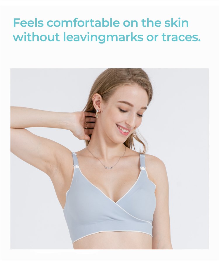 MOOIMOM Comfort Crossover Maternity & Nursing Bra description image