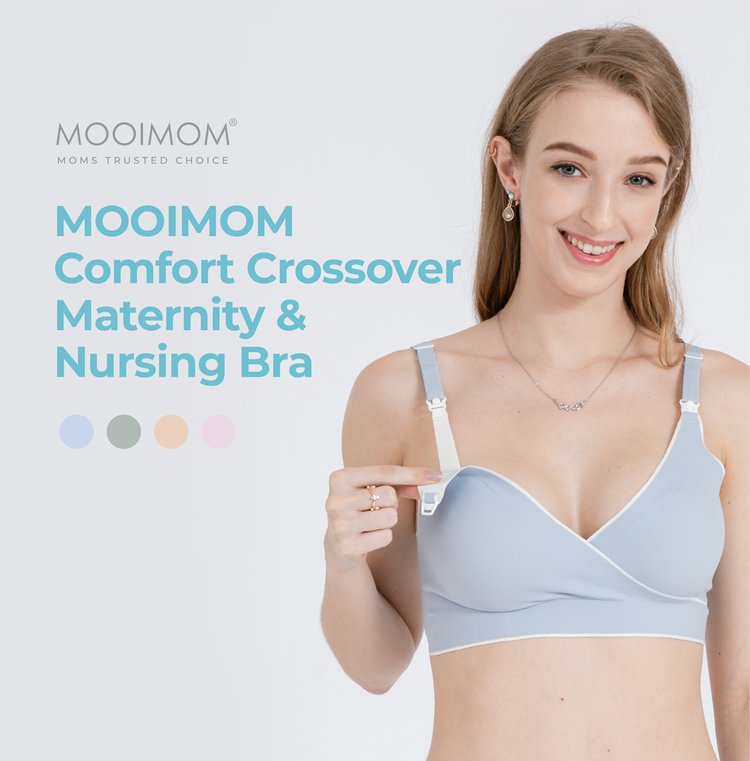 MOOIMOM Comfort Crossover Maternity & Nursing Bra description image