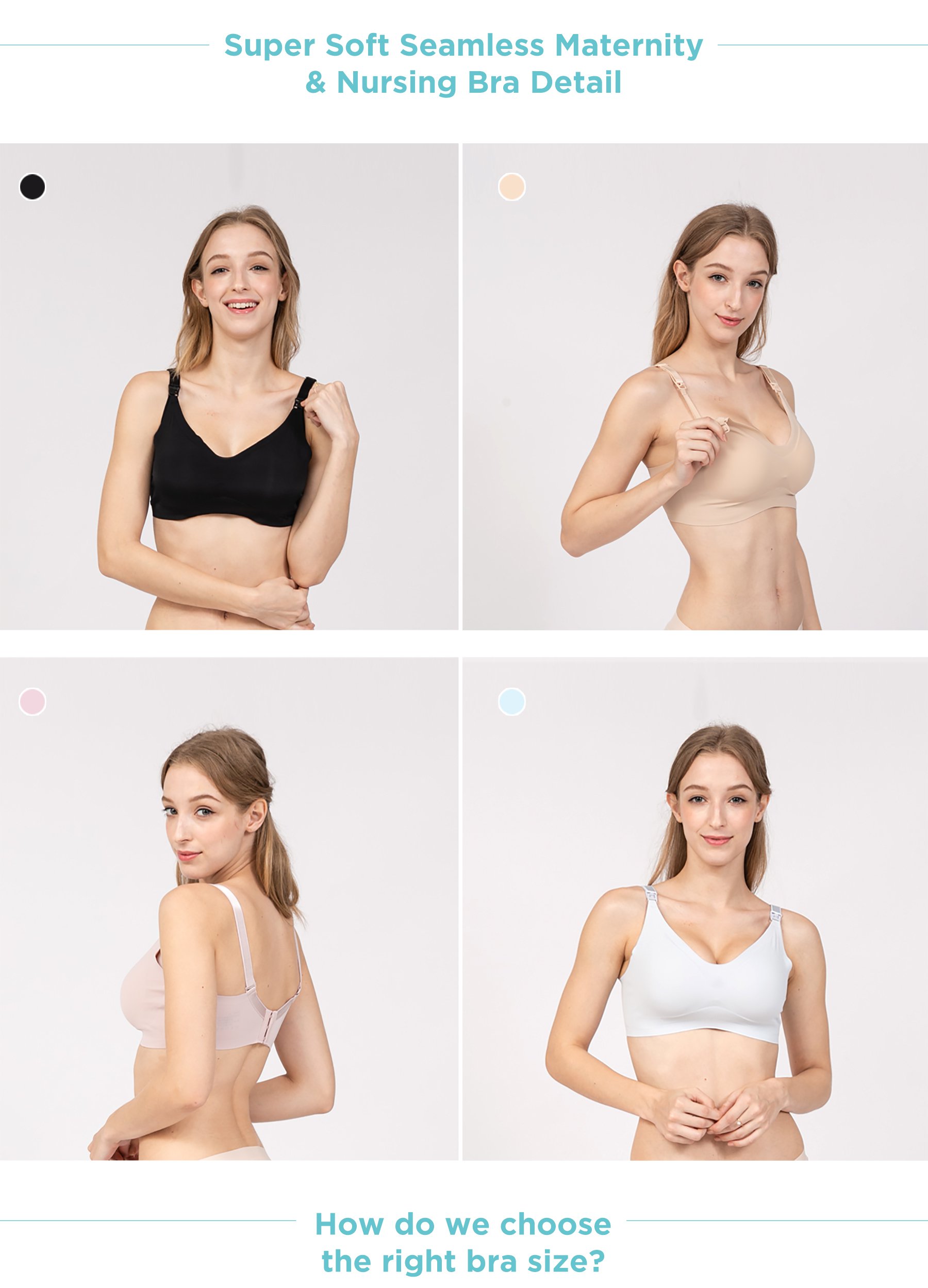 MOOIMOM Super Soft Seamless Maternity & Nursing Bra description image