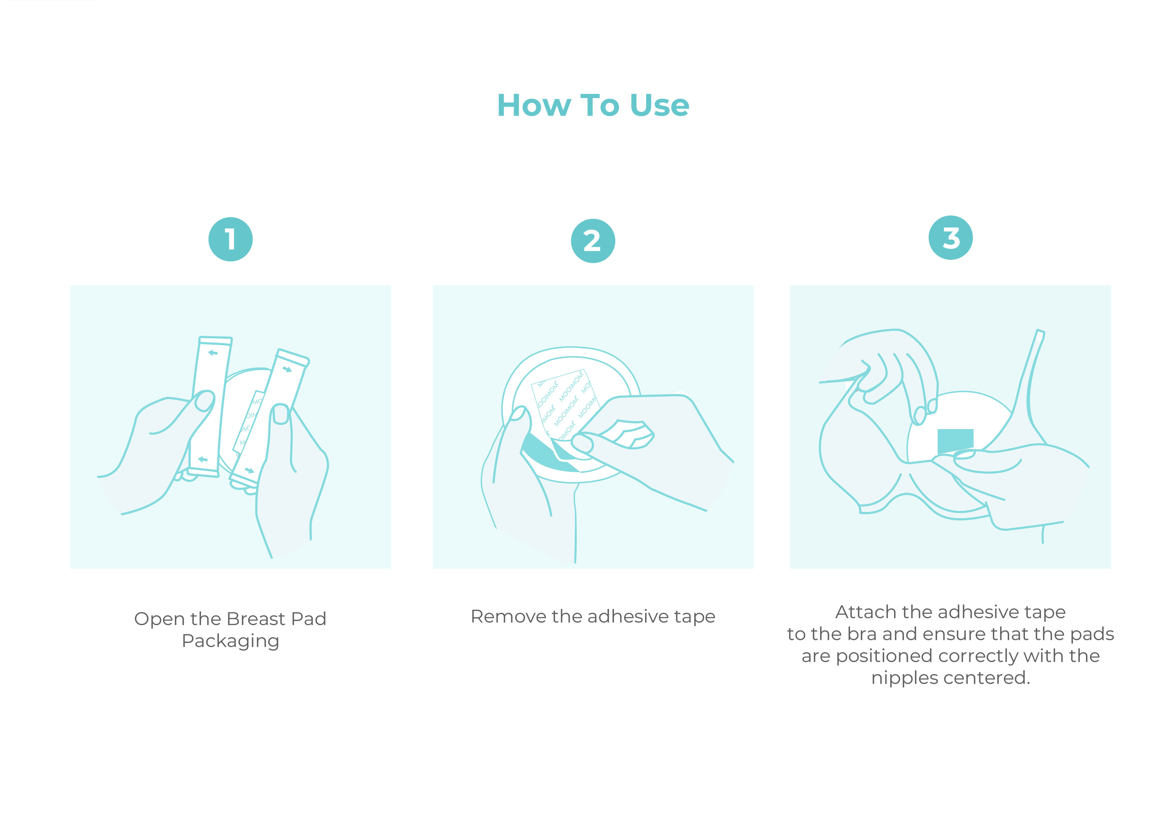 MOOIMOM Disposable Breast Pad 3D (30pcs) description image