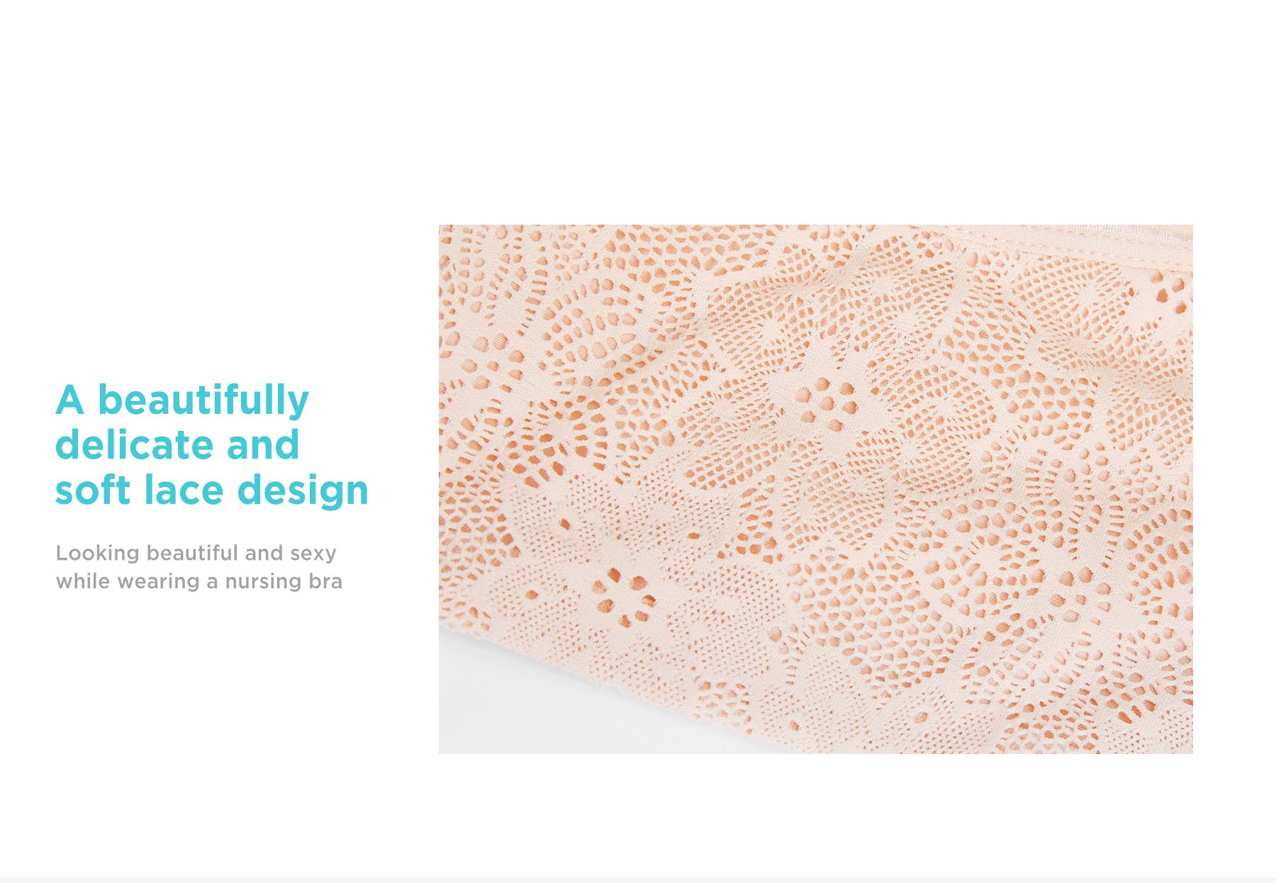 MOOIMOM Floral Lace Maternity & Nursing Bra description image