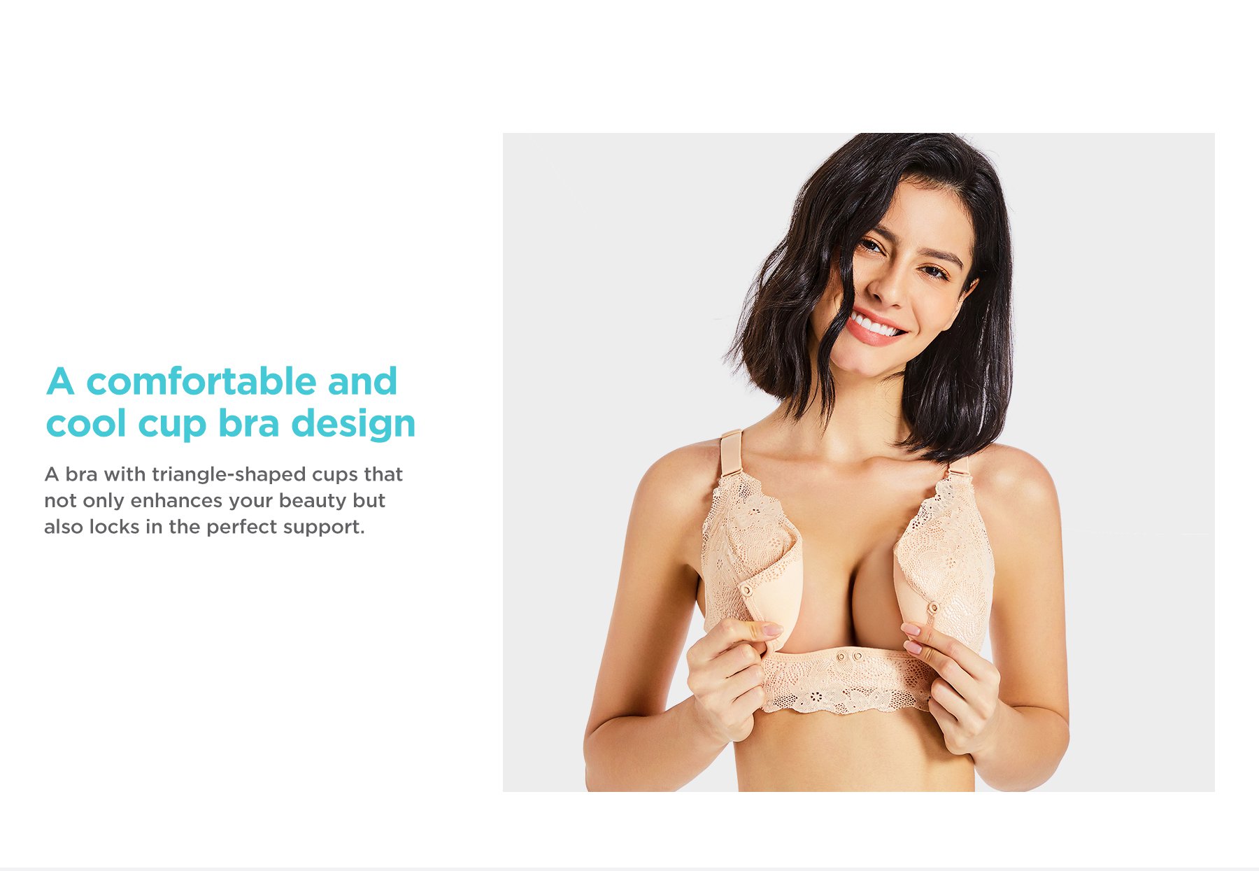 MOOIMOM Floral Lace Maternity & Nursing Bra description image