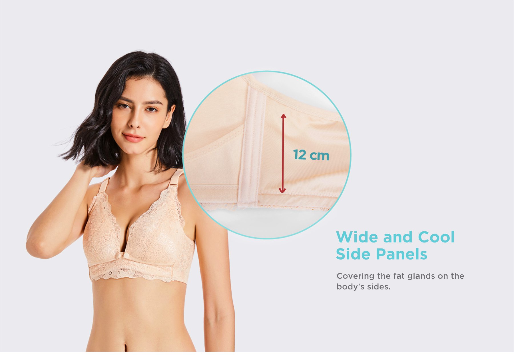 MOOIMOM Floral Lace Maternity & Nursing Bra description image
