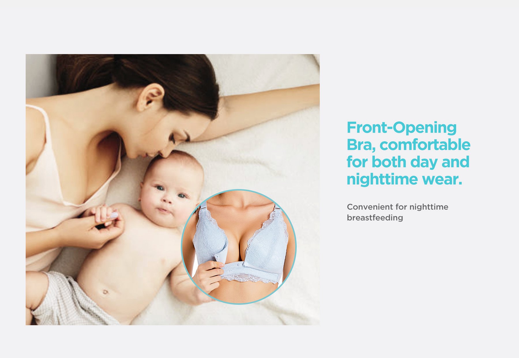 MOOIMOM Floral Lace Maternity & Nursing Bra description image