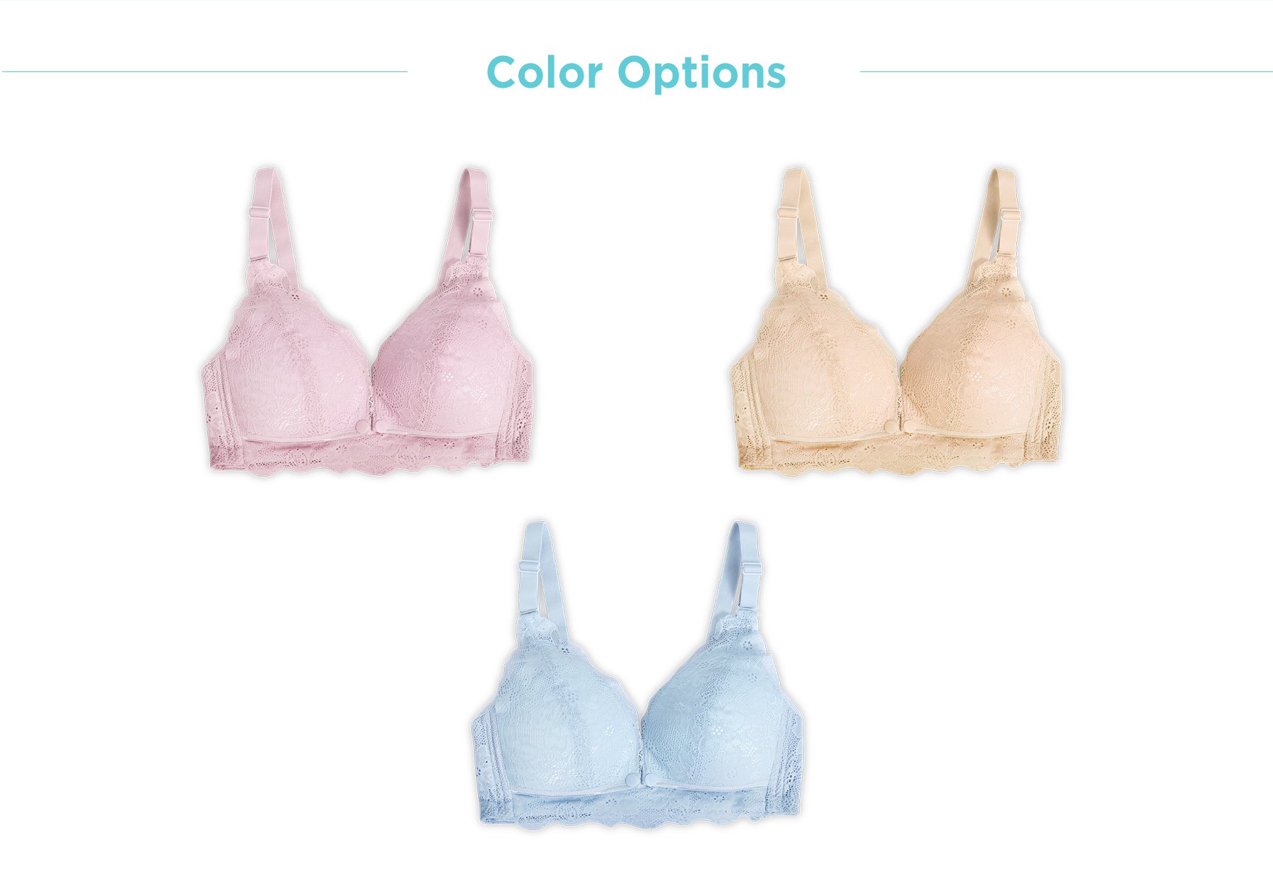 MOOIMOM Floral Lace Maternity & Nursing Bra description image