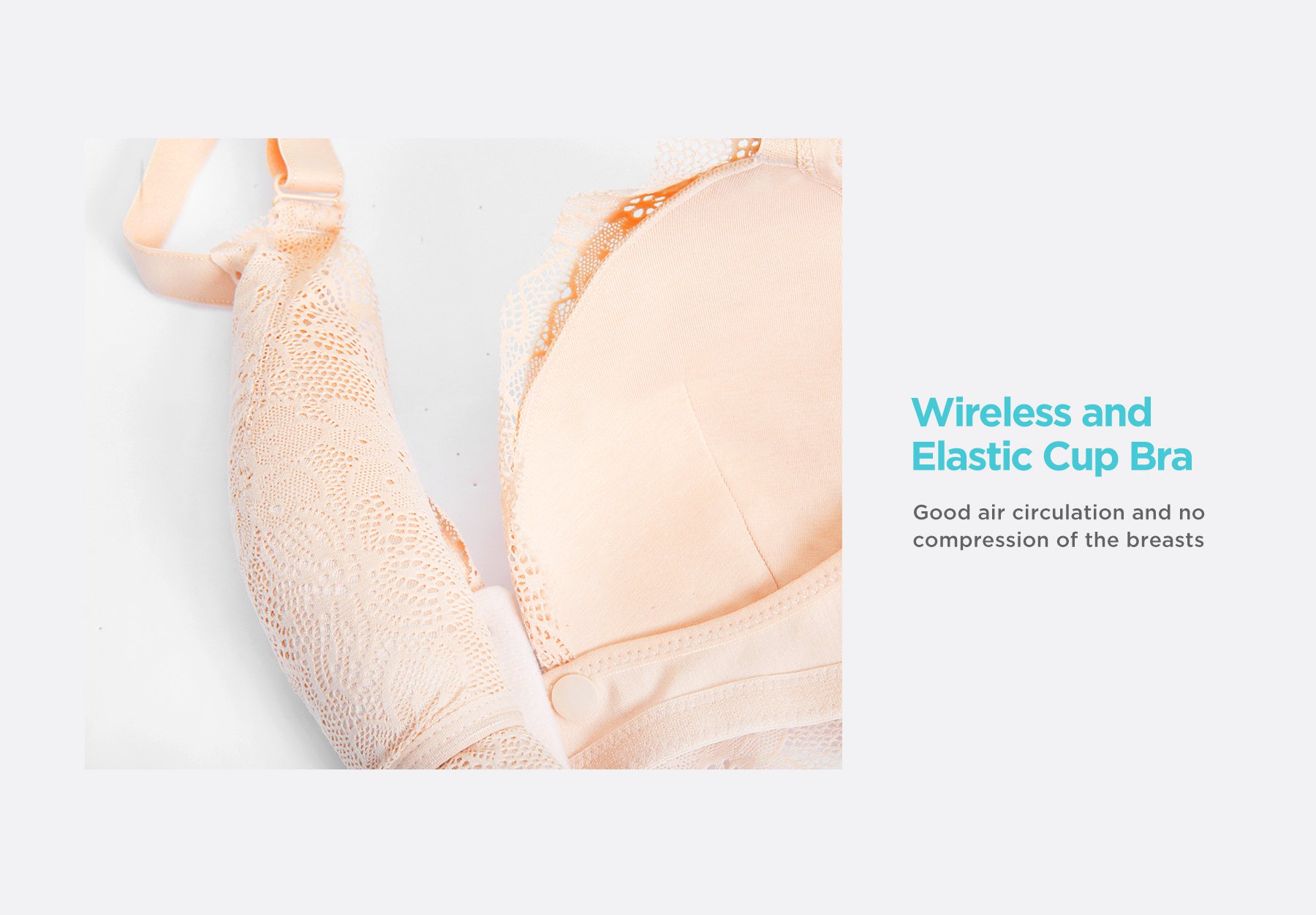 MOOIMOM Floral Lace Maternity & Nursing Bra description image