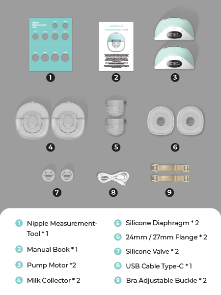 MOOIMOM M3 Wireless Electric Breast Pump (Single) description image