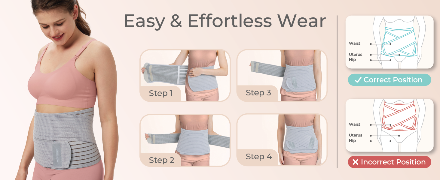 MOOIMOM Bamboo Postpartum Belly Band description image