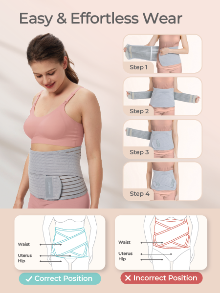 MOOIMOM Bamboo Postpartum Belly Band description image