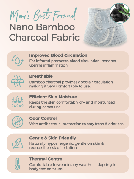 MOOIMOM Bamboo Postpartum Belly Band description image