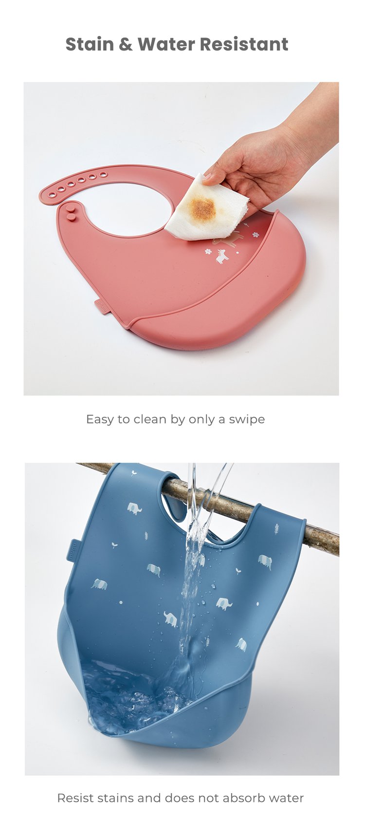 mugu silicone bib description image
