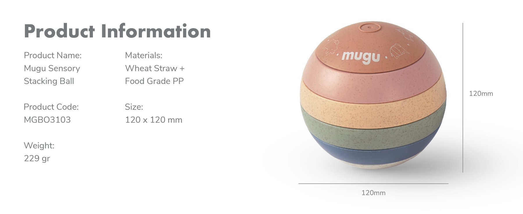 mugu sensory stacking ball description image