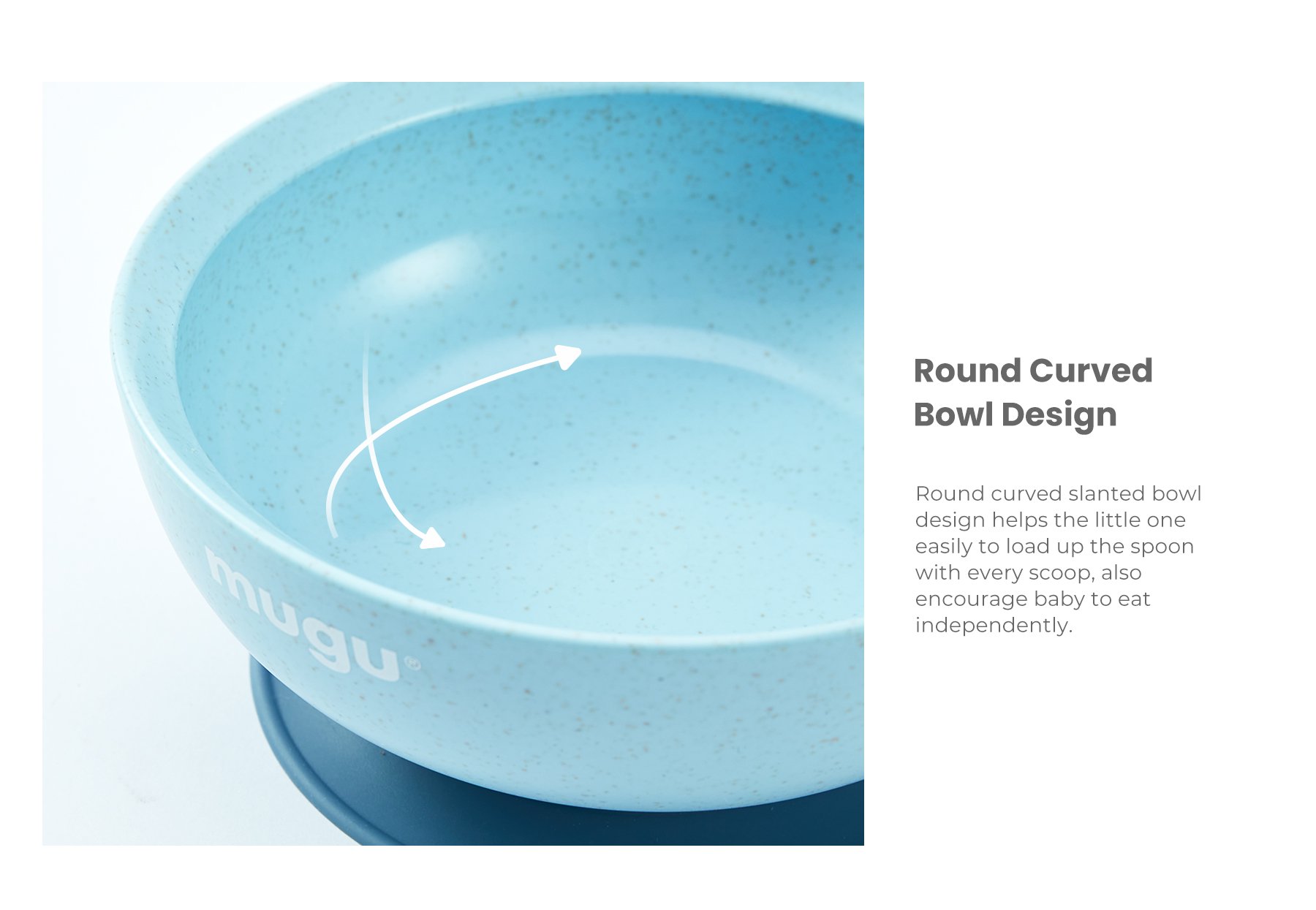 mugu wheat straw antispill suction bowl 450ml description image