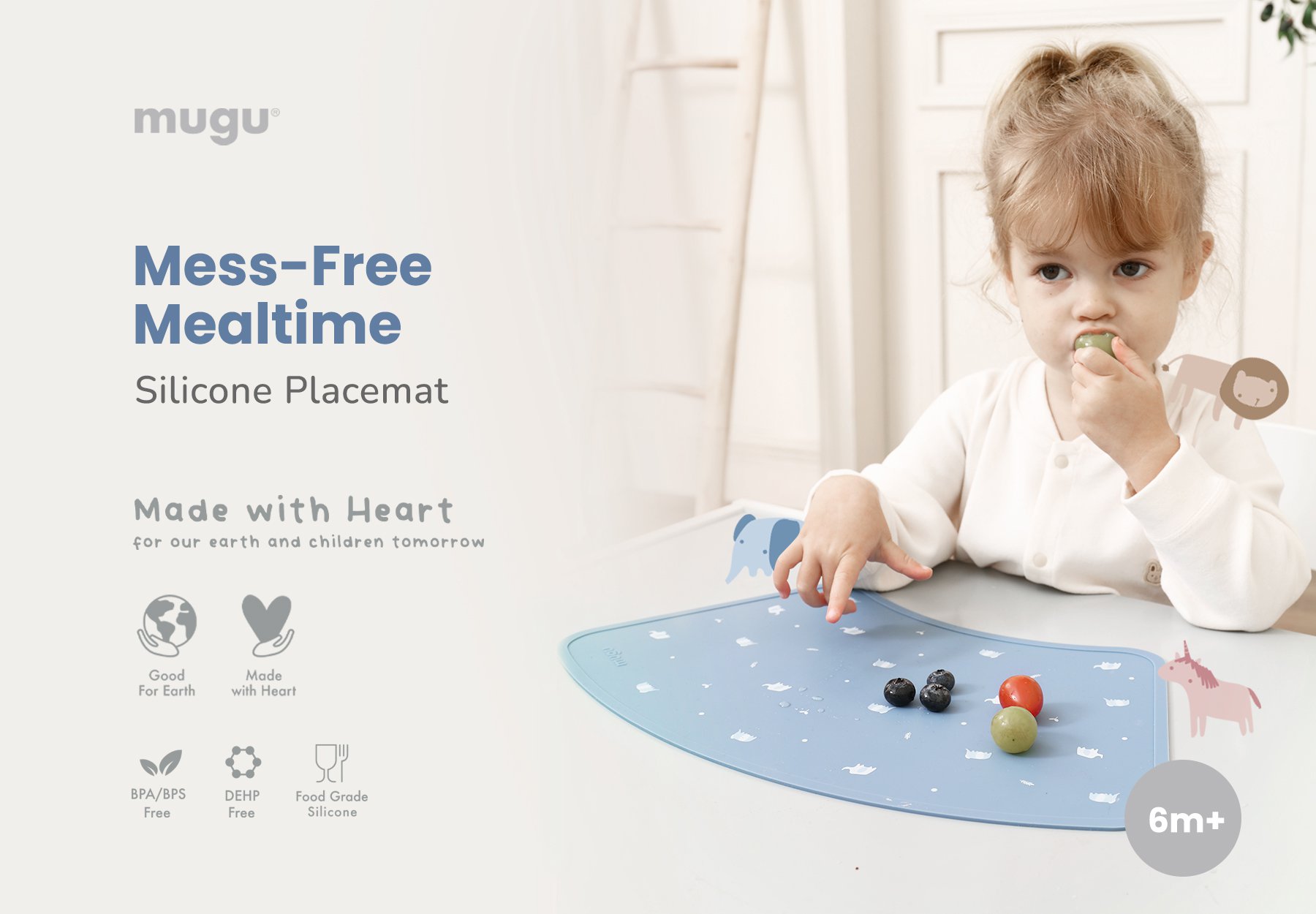 mugu silicone placemat description image