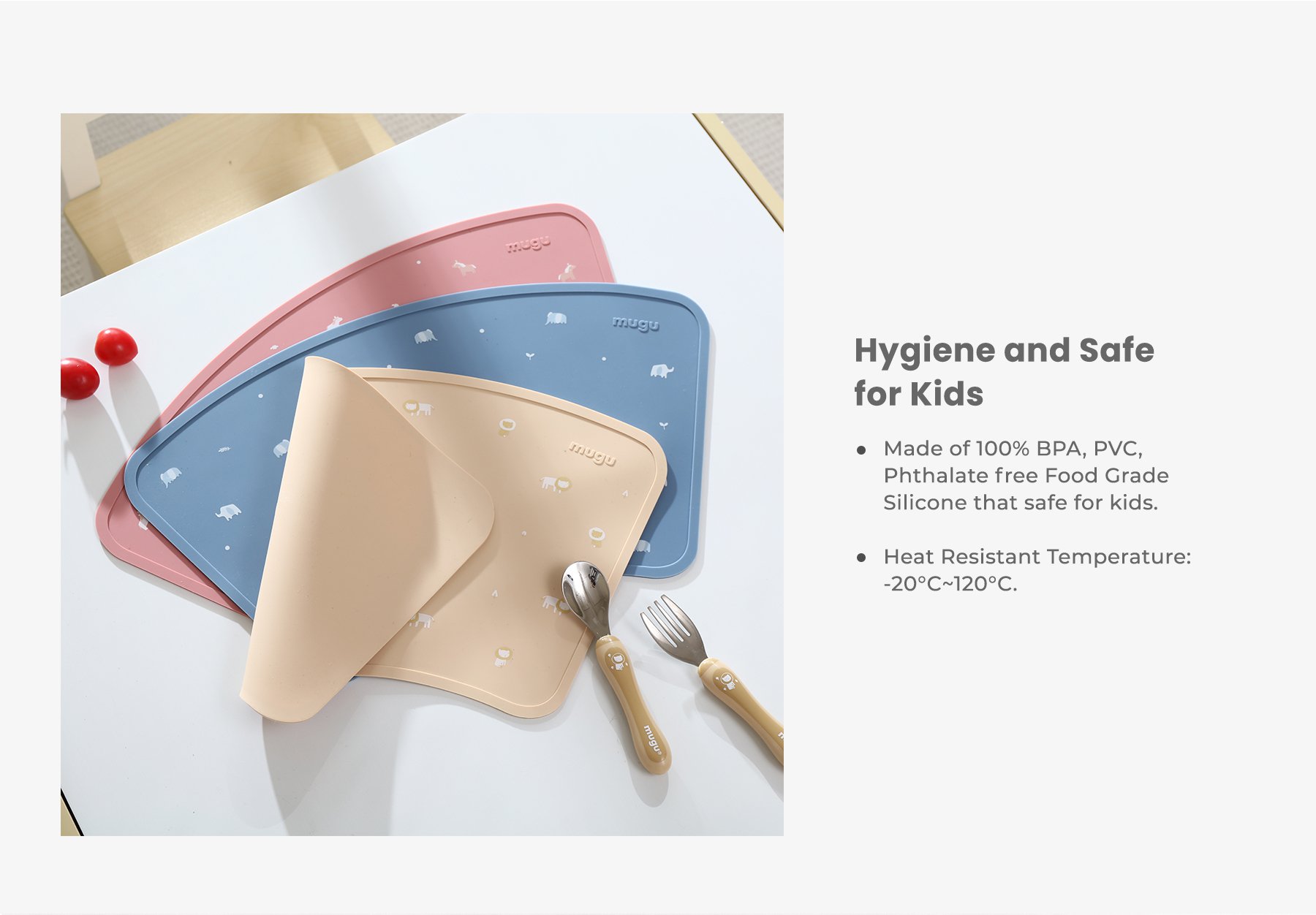 mugu silicone placemat description image