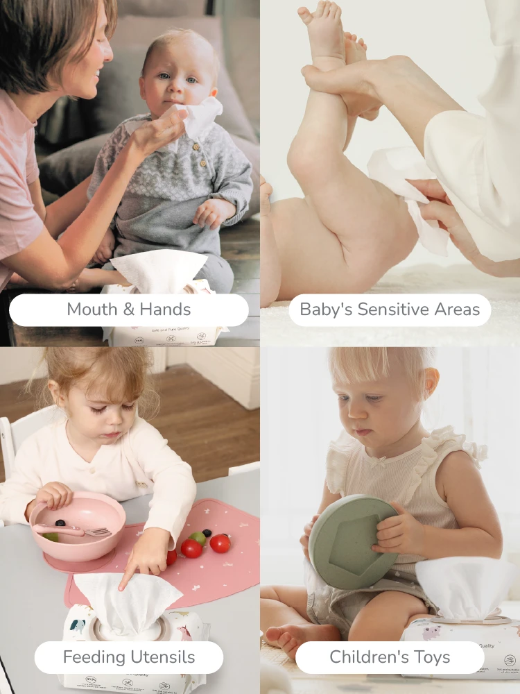 MOOIMOM x mugu Baby Wet Wipes with EDI Water - 80 Sheets description image