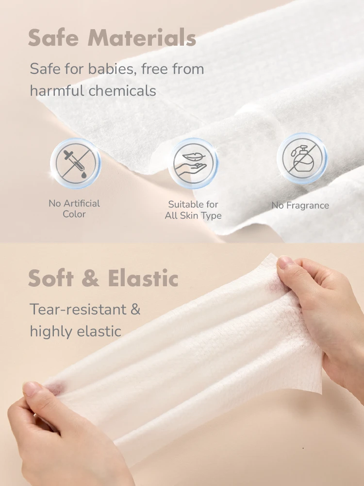 MOOIMOM x mugu Baby Wet Wipes with EDI Water - 80 Sheets description image