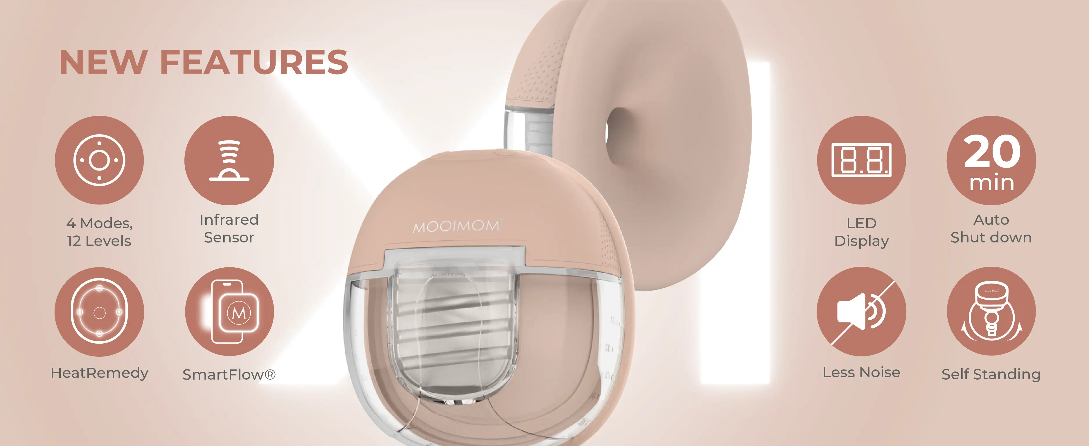 X1 Ultra Smart Hands Free Electric Breast Pump (HeatRemedy 2 pieces) description image