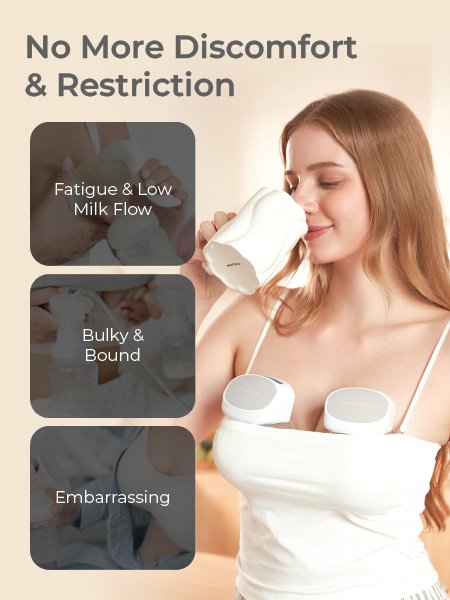 MOOIMOM M2 Pro Hands-Free Electric Breast Pump (Single) description image