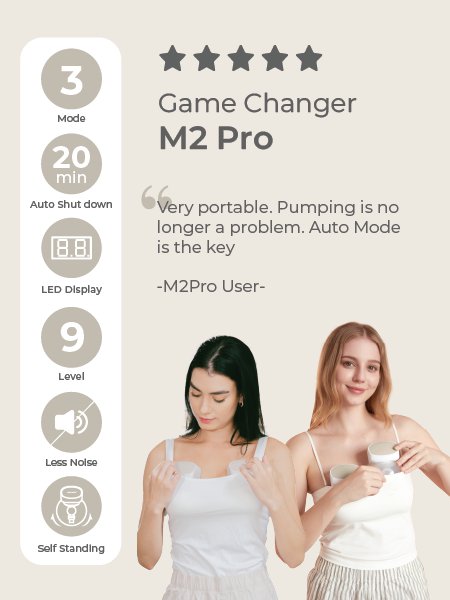 MOOIMOM M2 Pro Hands-Free Electric Breast Pump (Single) description image