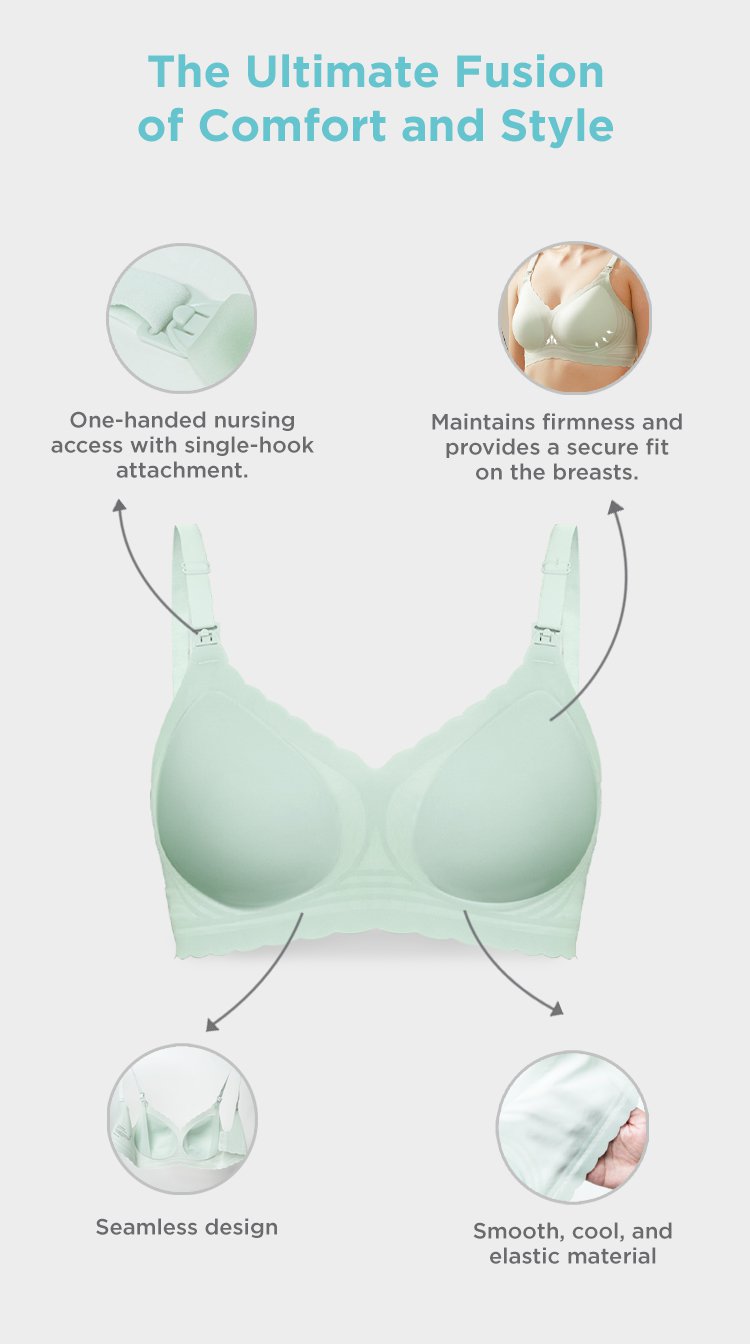 MOOIMOM Seamless Push Up Nursing Bra description image