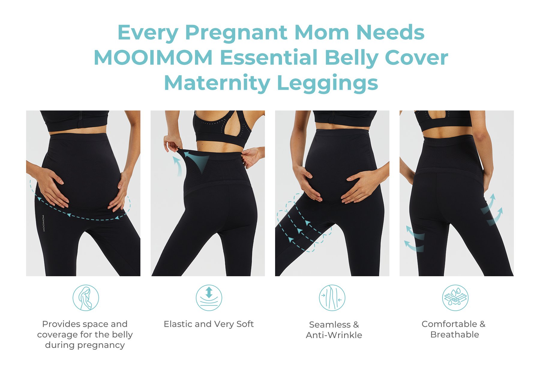 MOOIMOM Essential Belly Cover Maternity Legging (Long) description image