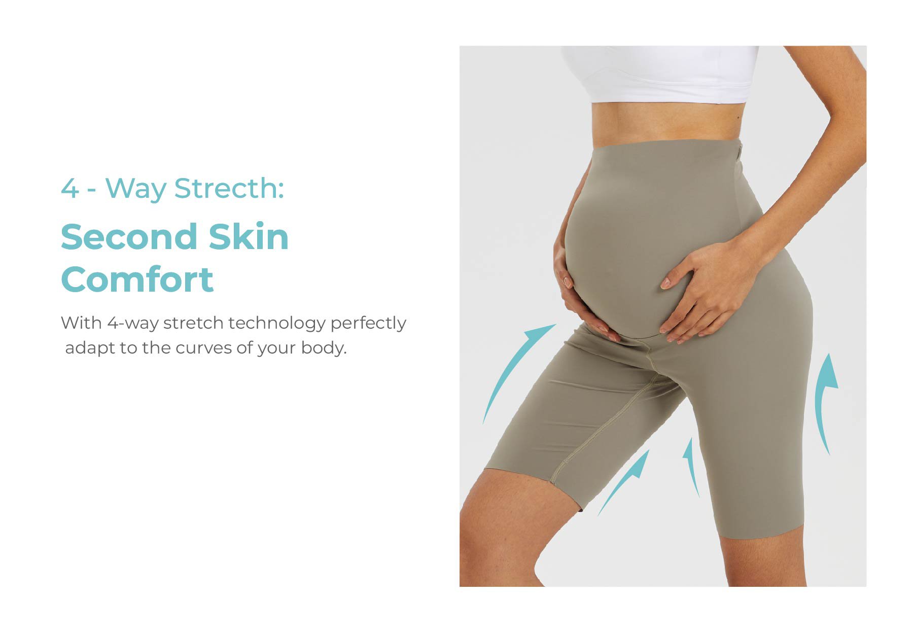 MOOIMOM Active Belly Cover Maternity Leggings (Short) description image
