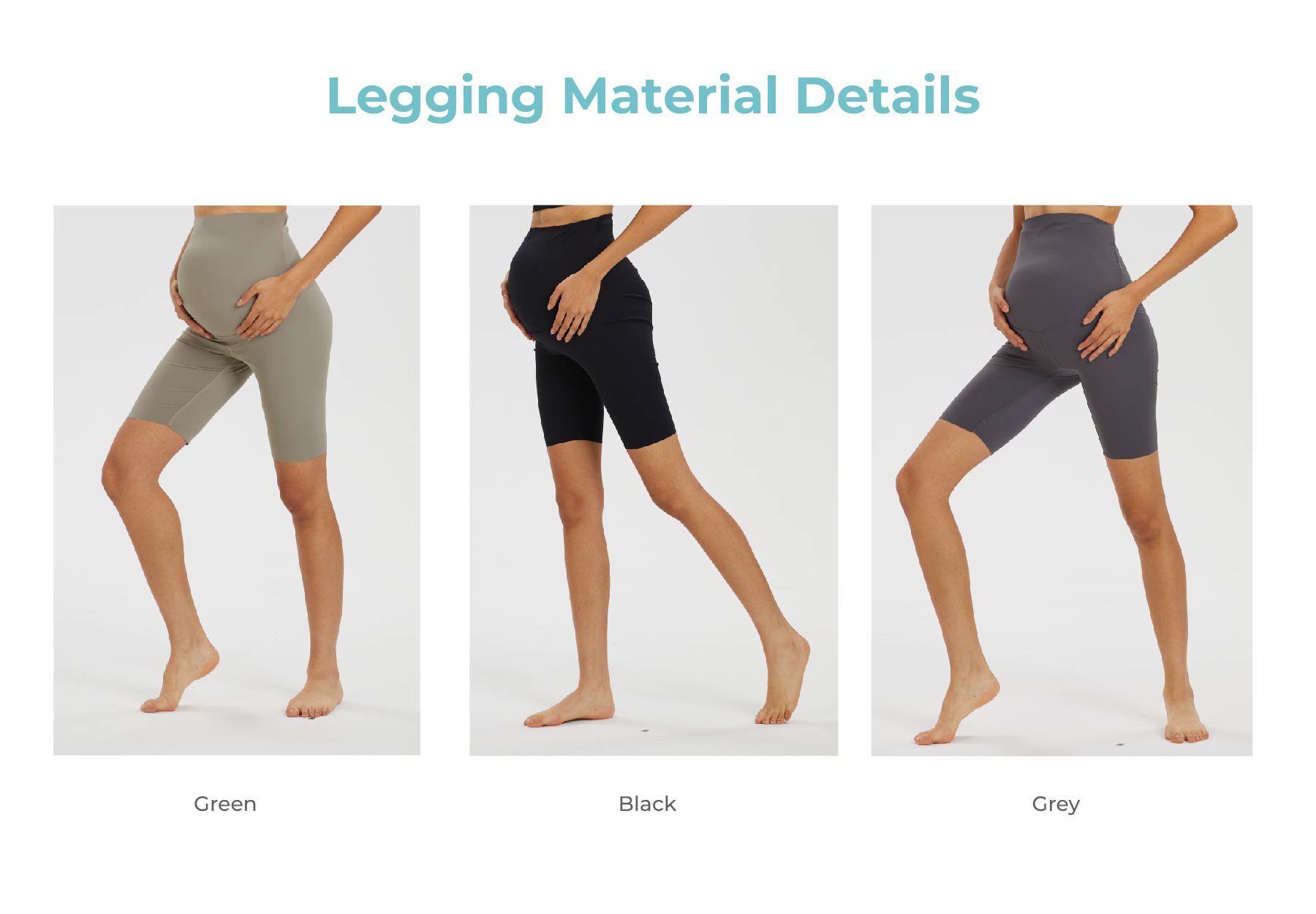 MOOIMOM Active Belly Cover Maternity Leggings (Short) description image