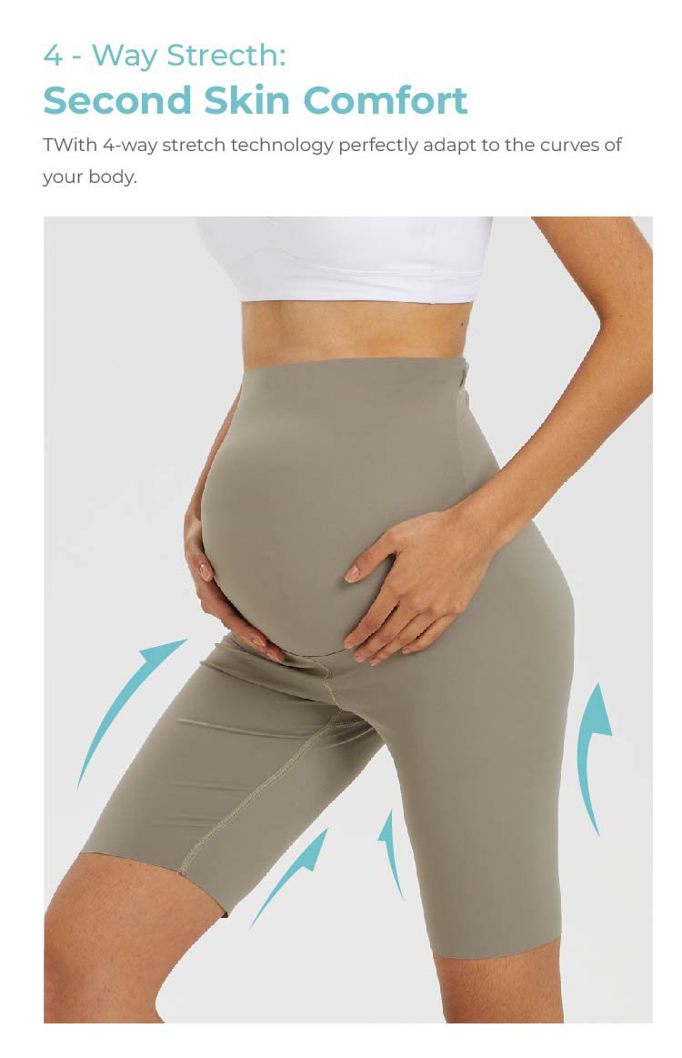 MOOIMOM Active Belly Cover Maternity Leggings (Short) description image