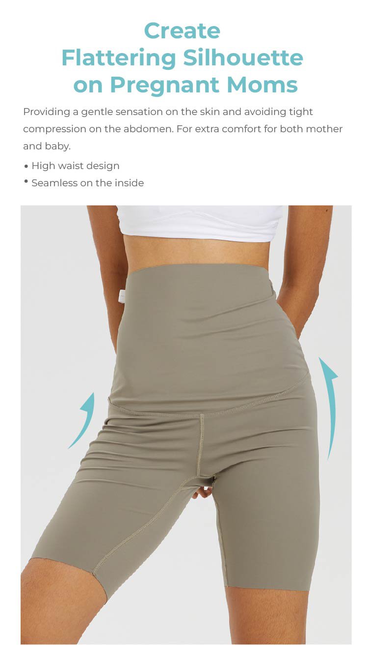 MOOIMOM Active Belly Cover Maternity Leggings (Short) description image