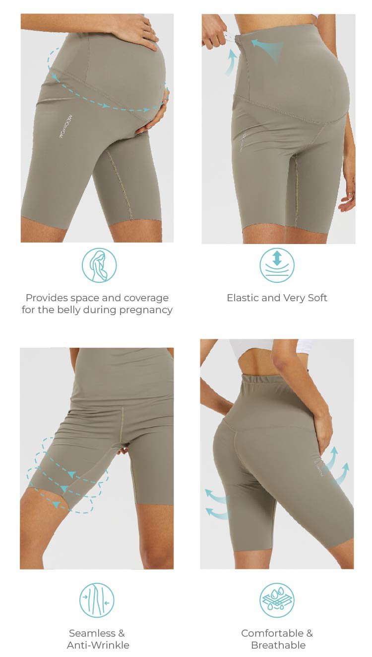 MOOIMOM Active Belly Cover Maternity Leggings (Short) description image
