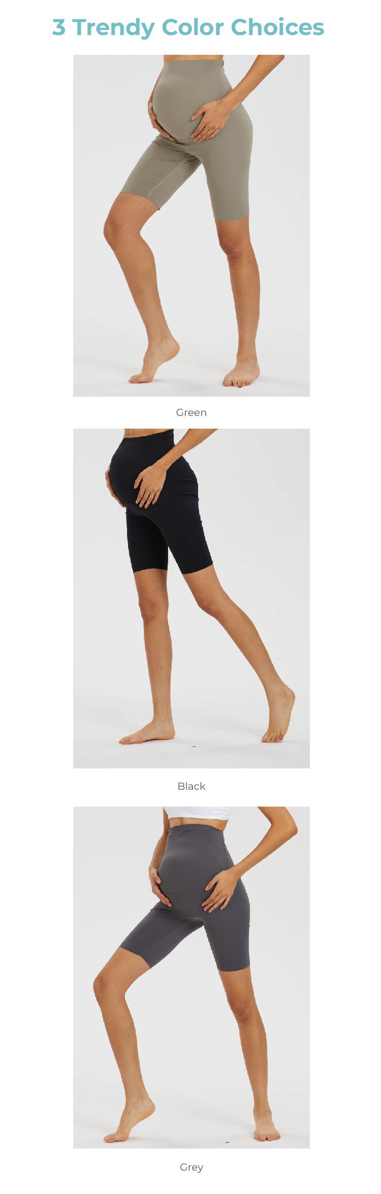 MOOIMOM Active Belly Cover Maternity Leggings (Short) description image