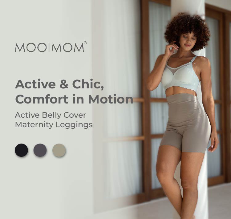 MOOIMOM Active Belly Cover Maternity Leggings (Short) description image