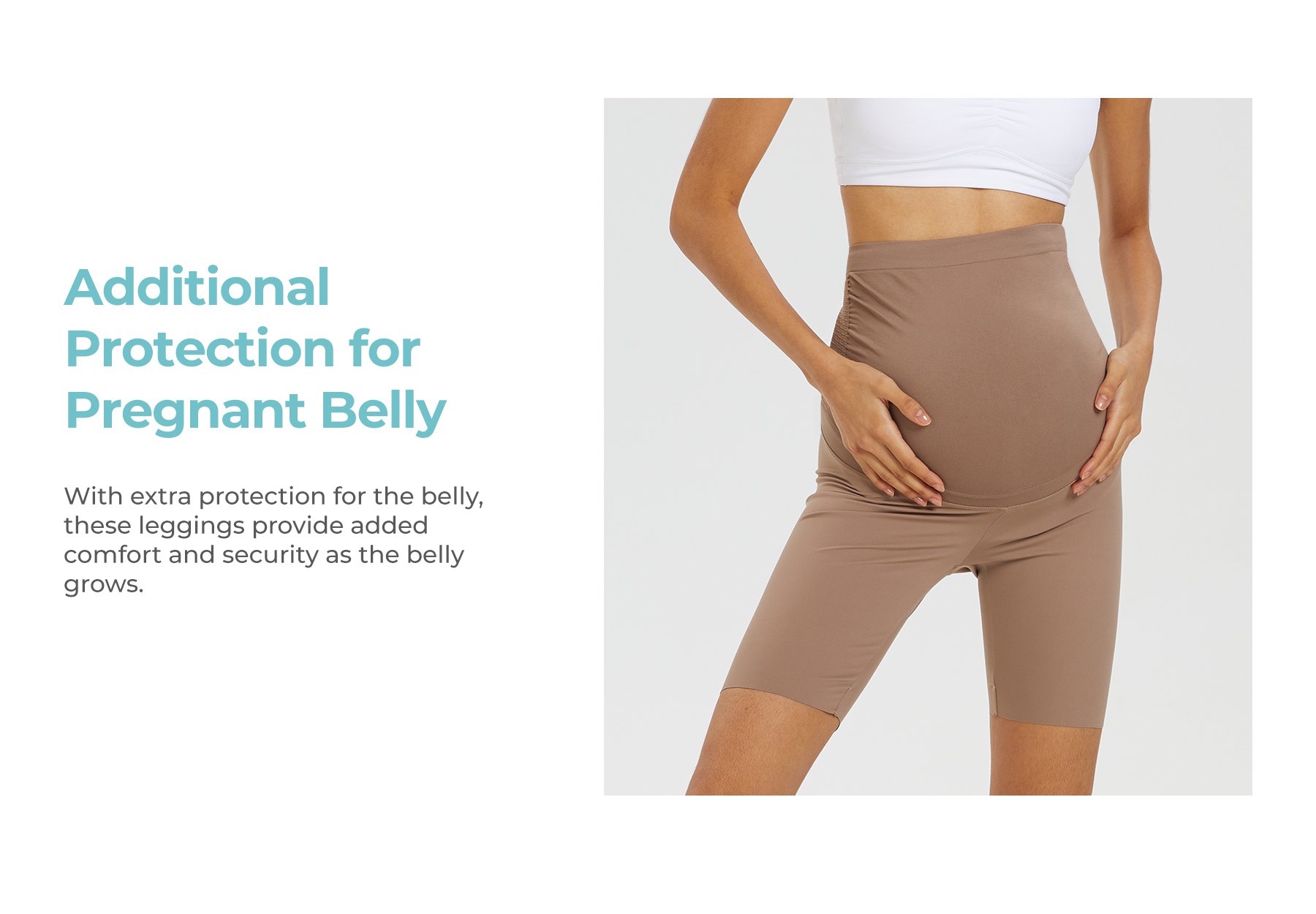 MOOIMOM Essential Belly Cover Maternity Legging (Short) description image