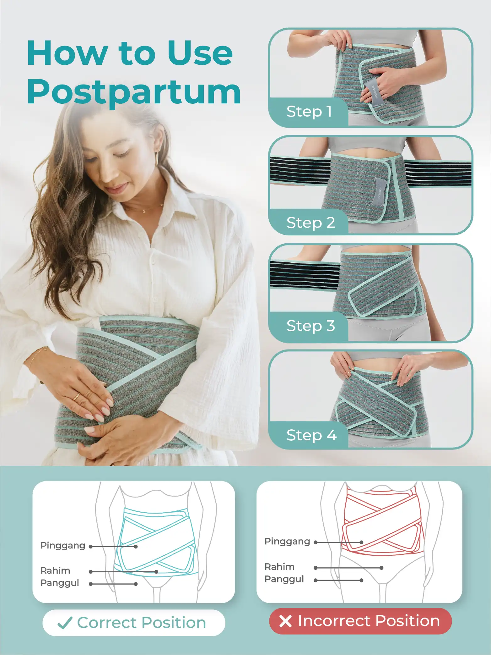 MOOIMOM 2 in 1 Premium Bamboo Corset description image