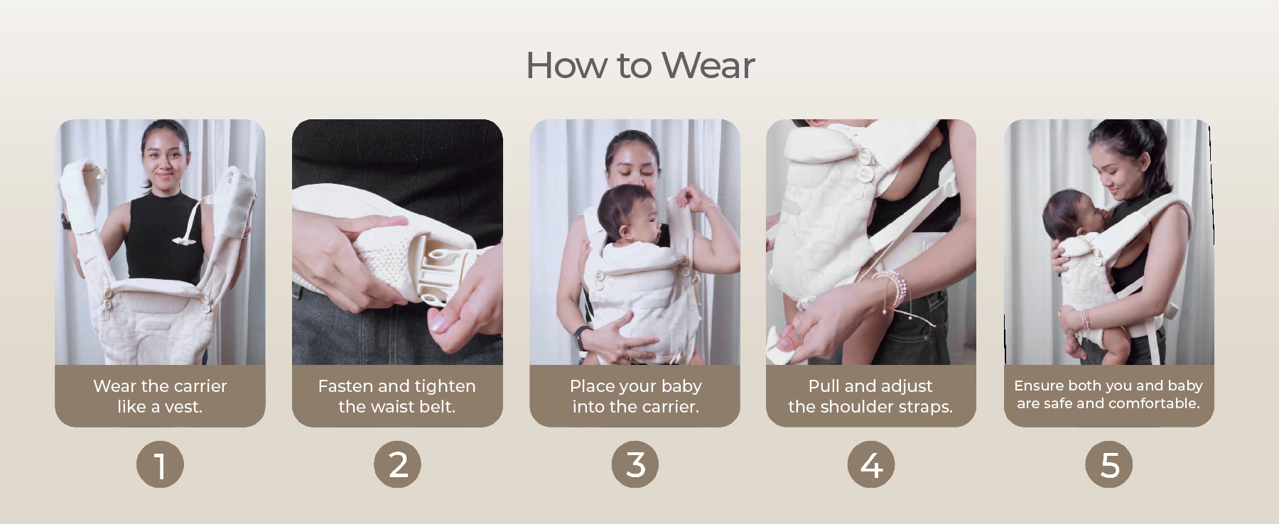 Mooimom AiryKnit Baby Carrier description image